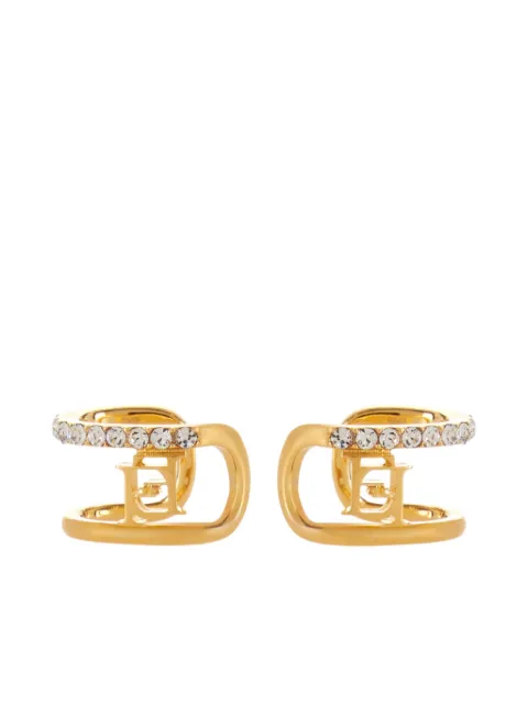 Elisabetta Franchi logo-rhinestone ear cuffs
