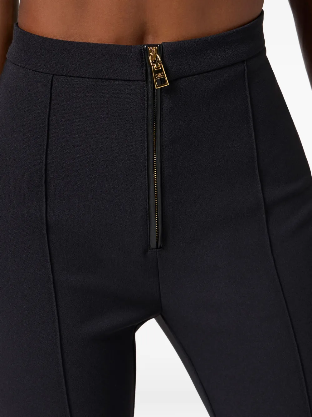 Elisabetta Franchi Broek met rits Zwart