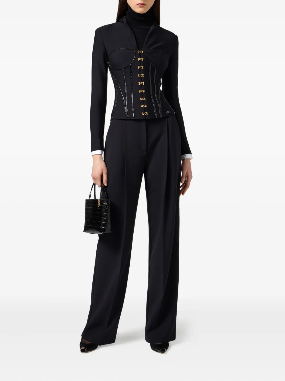 Elisabetta Franchi Jack met korset-detail Zwart