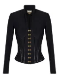 Elisabetta Franchi corset-detailed jacket - Black
