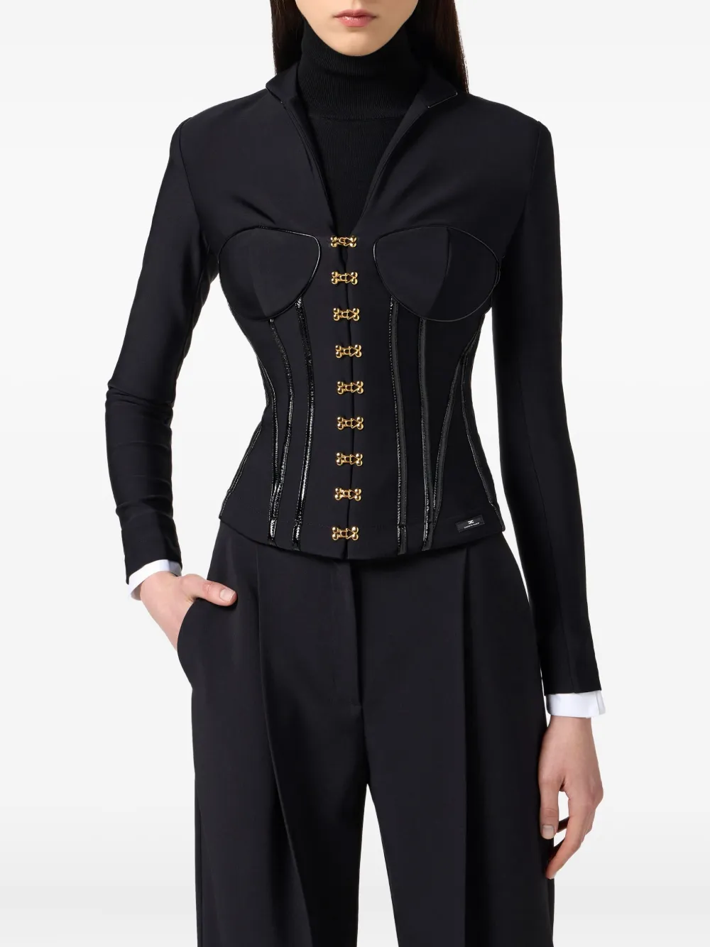 Elisabetta Franchi Jack met korset-detail Zwart