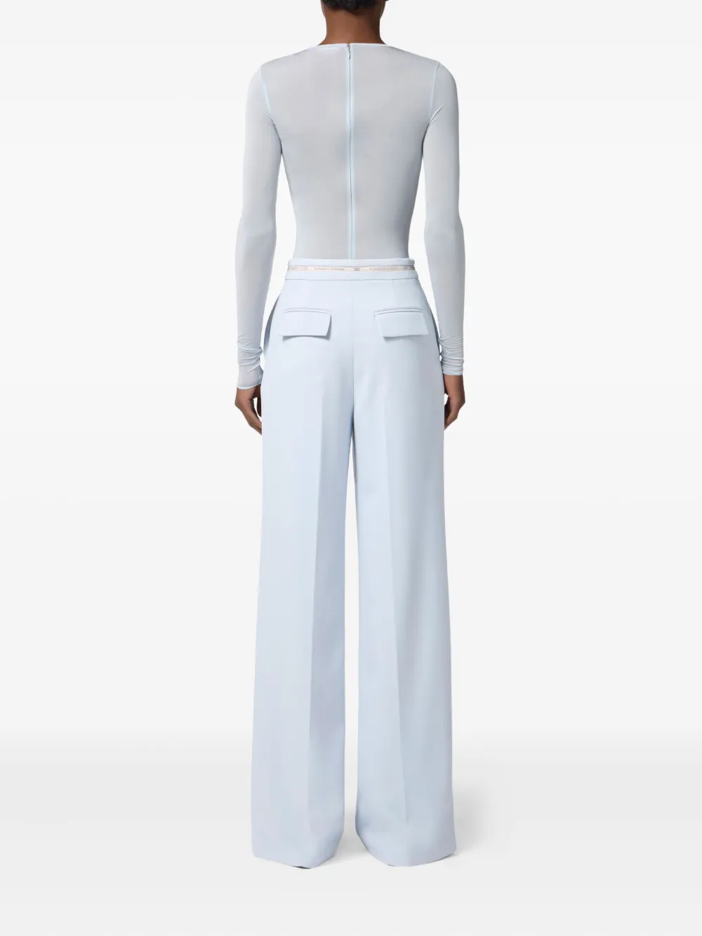 Elisabetta Franchi Broek met logoband Wit