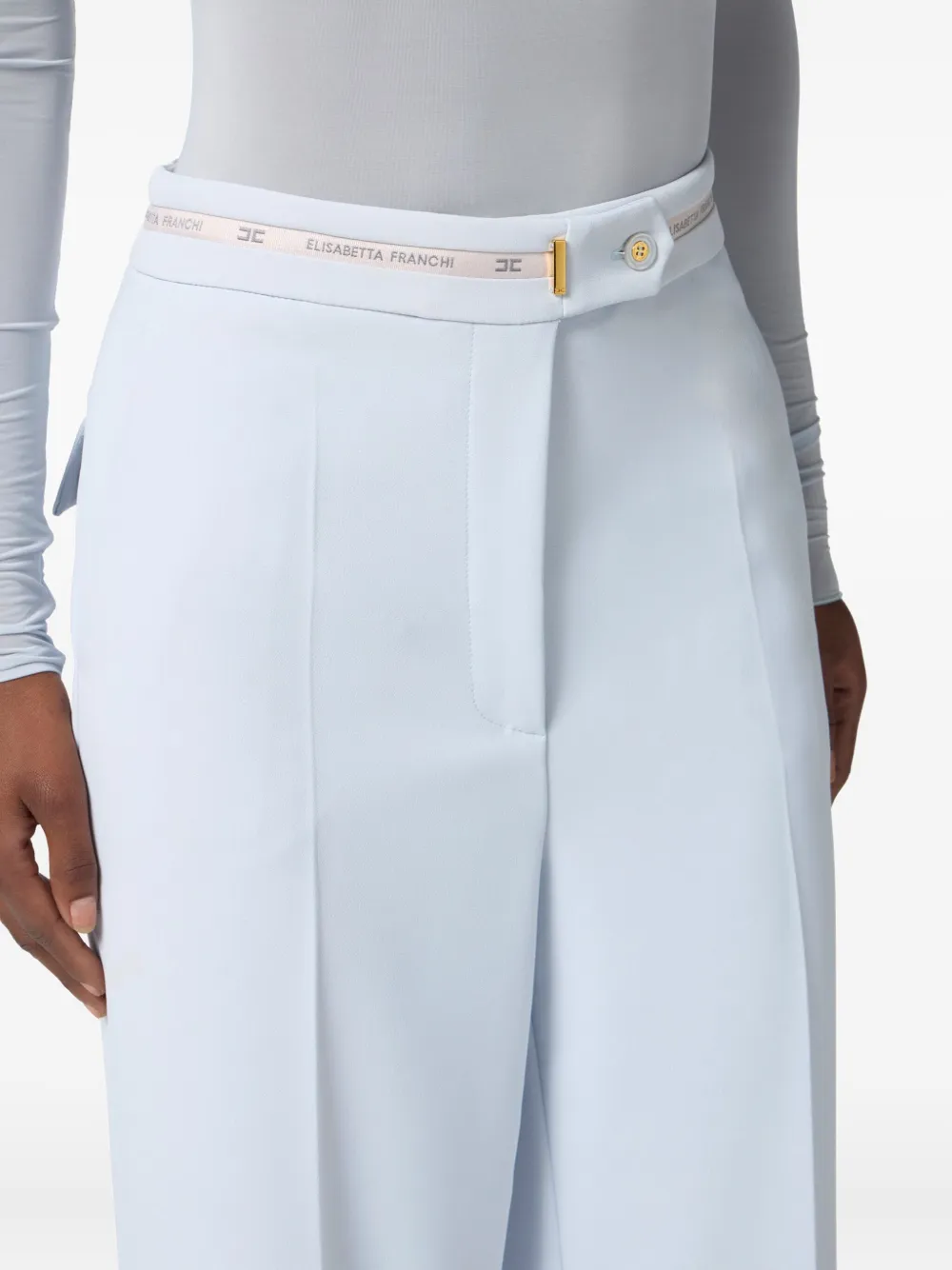 Elisabetta Franchi Broek met logoband Wit