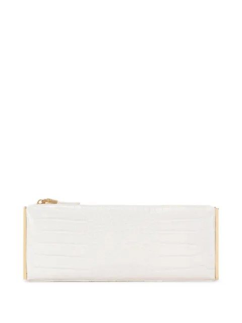 Elisabetta Franchi crocodile-effect zip clutch