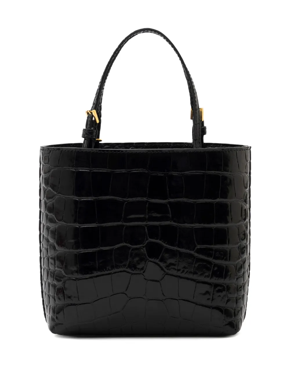 Elisabetta Franchi Mini-shopper met krokodillen-reliëf Zwart