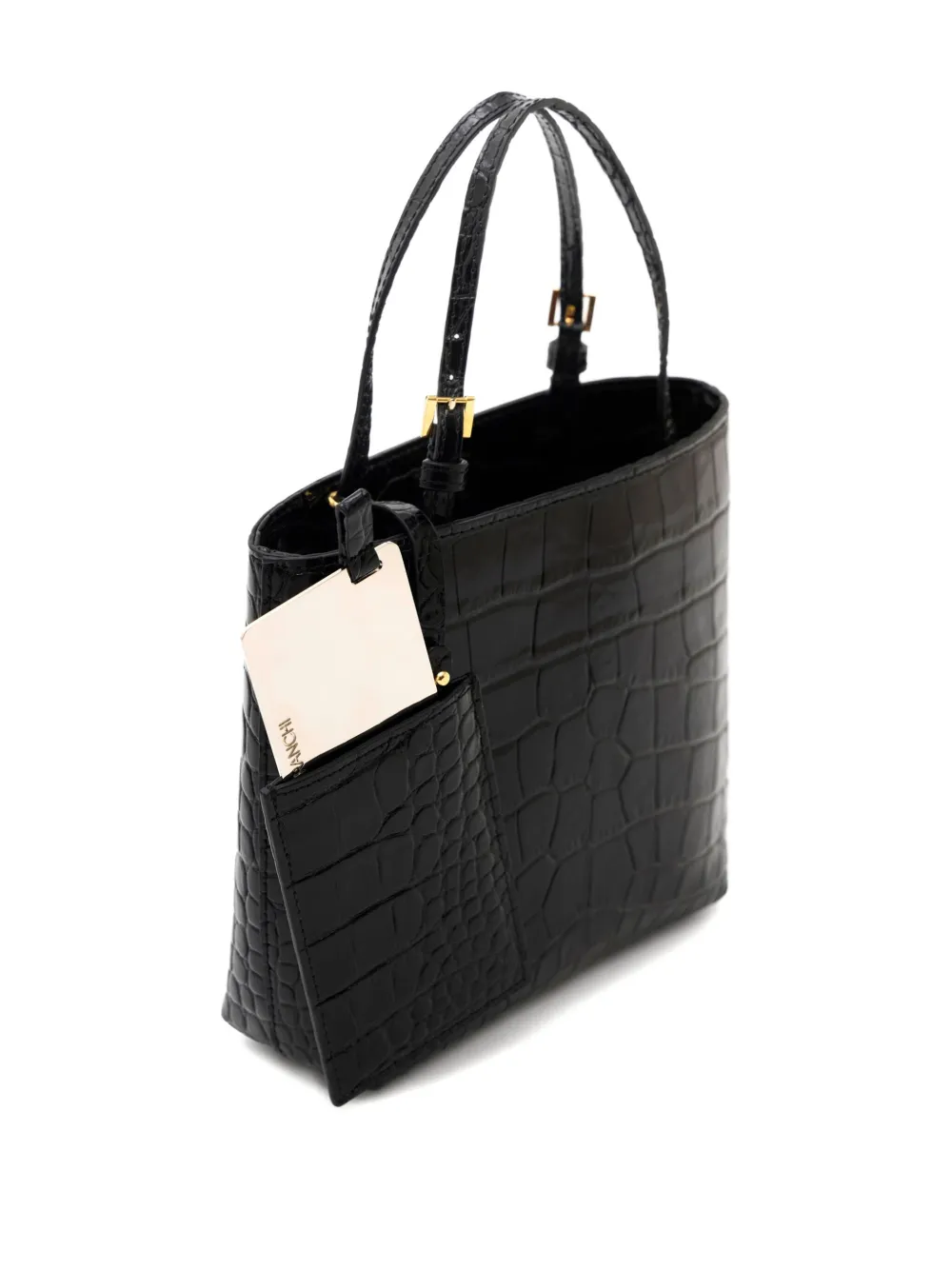 Elisabetta Franchi Mini-shopper met krokodillen-reliëf Zwart