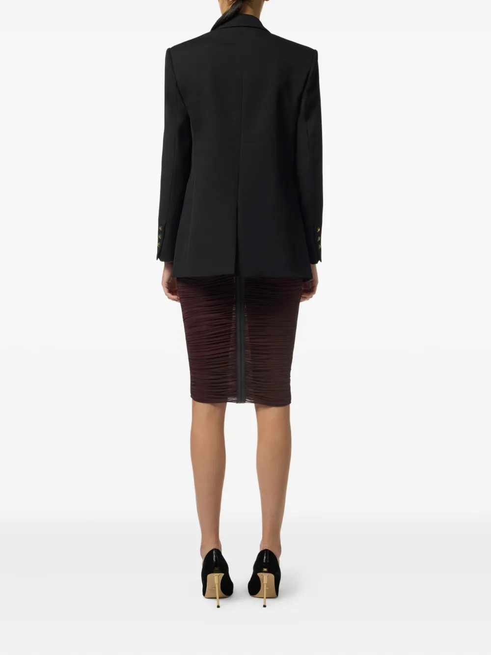 Elisabetta Franchi Ruched Pencil Skirt