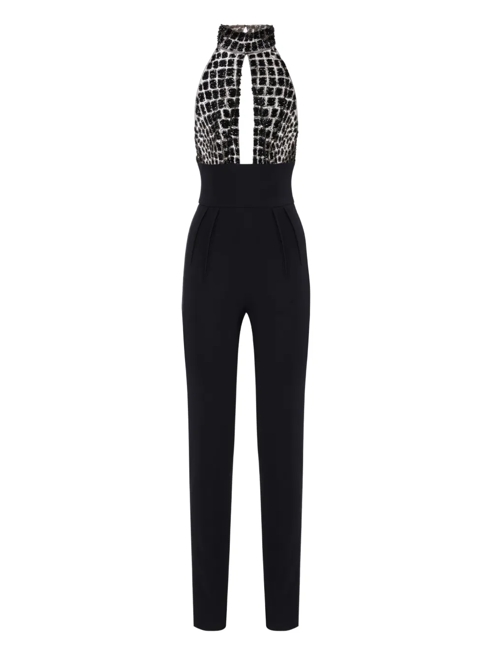 Elisabetta Franchi Jumpsuit met halternek Zwart