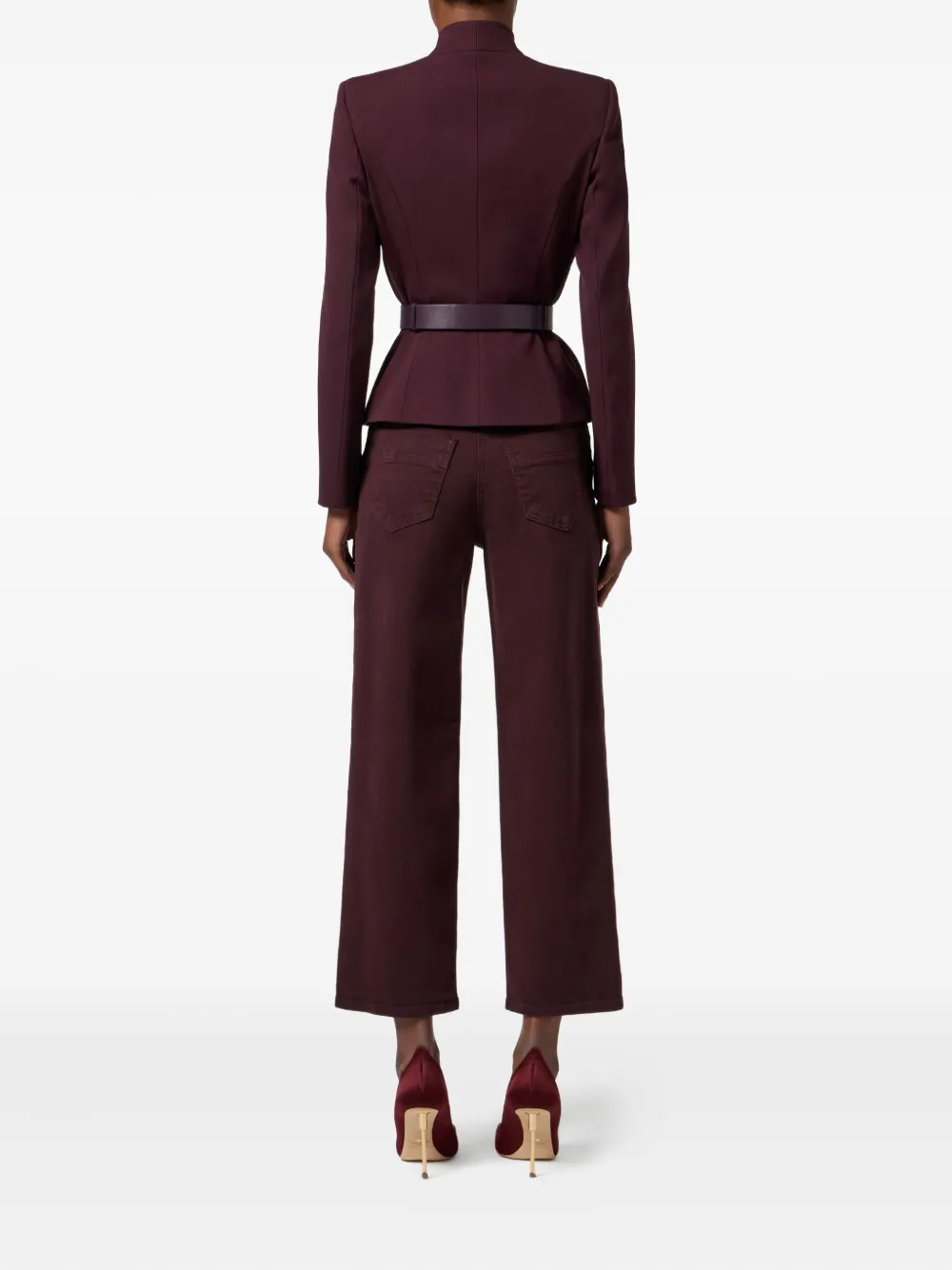 Elisabetta Franchi Crêpe jack met satijnen revers Rood