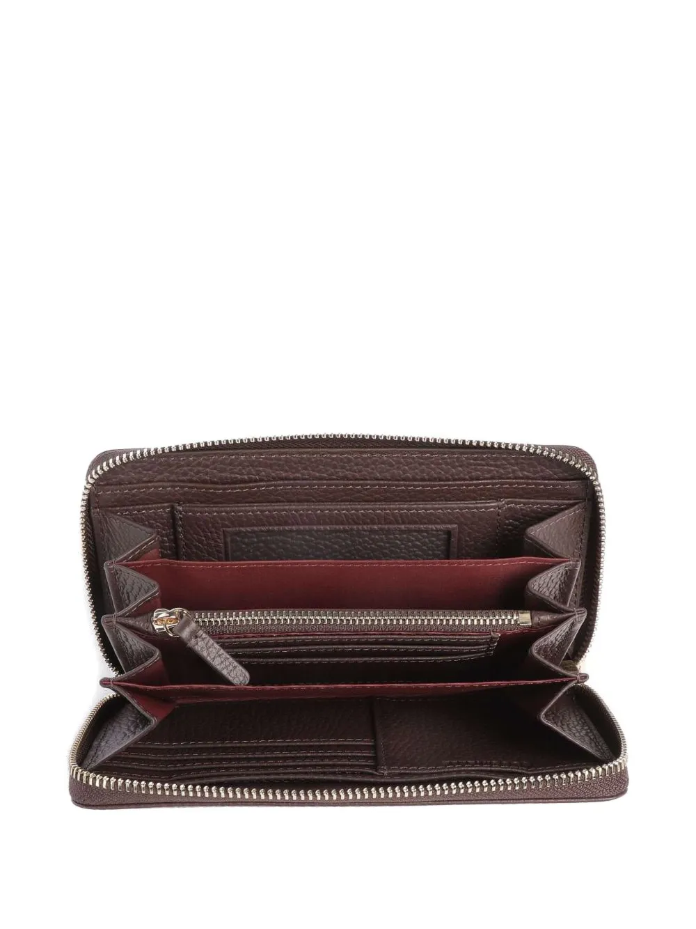 Coccinelle Portemonnee met metallic rits - Bruin