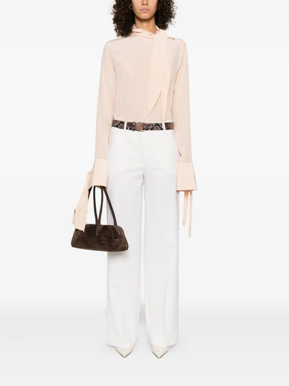P.A.R.O.S.H. Broek met zijstreep Beige