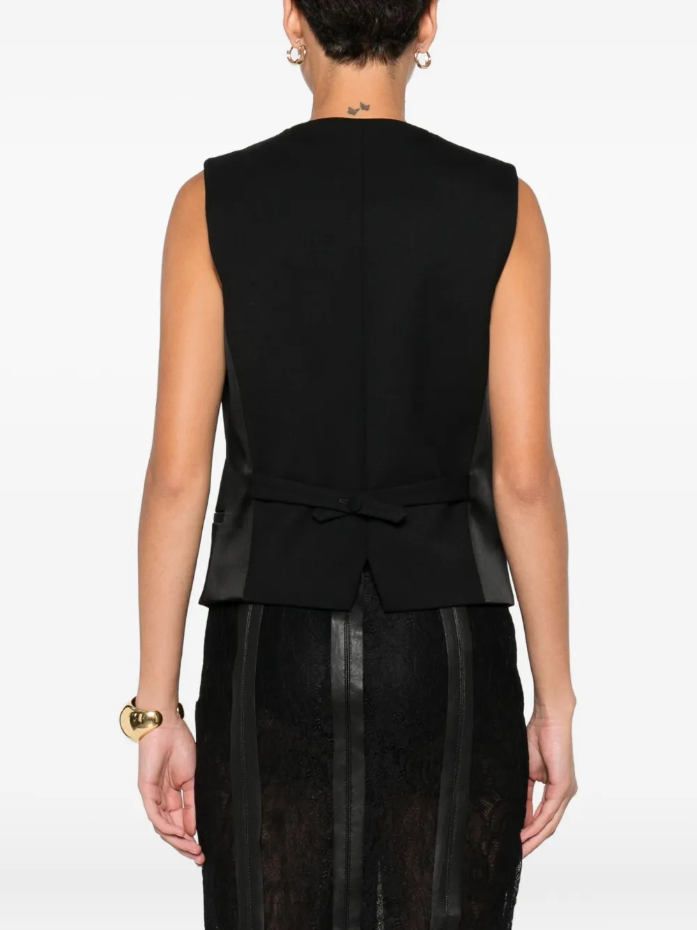 P.a.r.o.s.h Button-fastening Sleeveless Waistcoat In Black