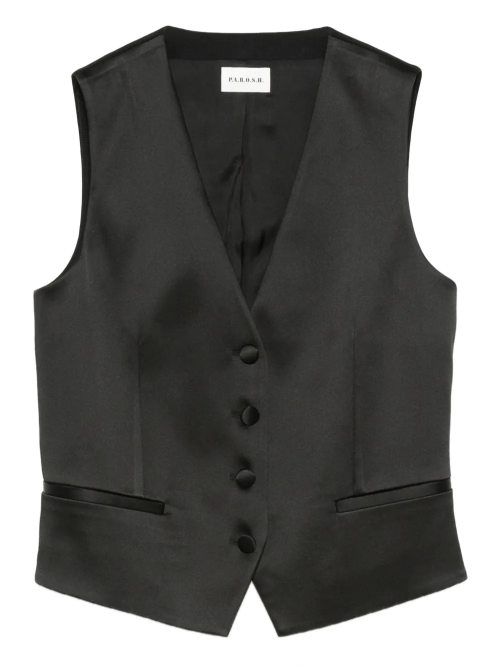 P.A.R.O.S.H. button-fastening sleeveless waistcoat | Black | Image 1