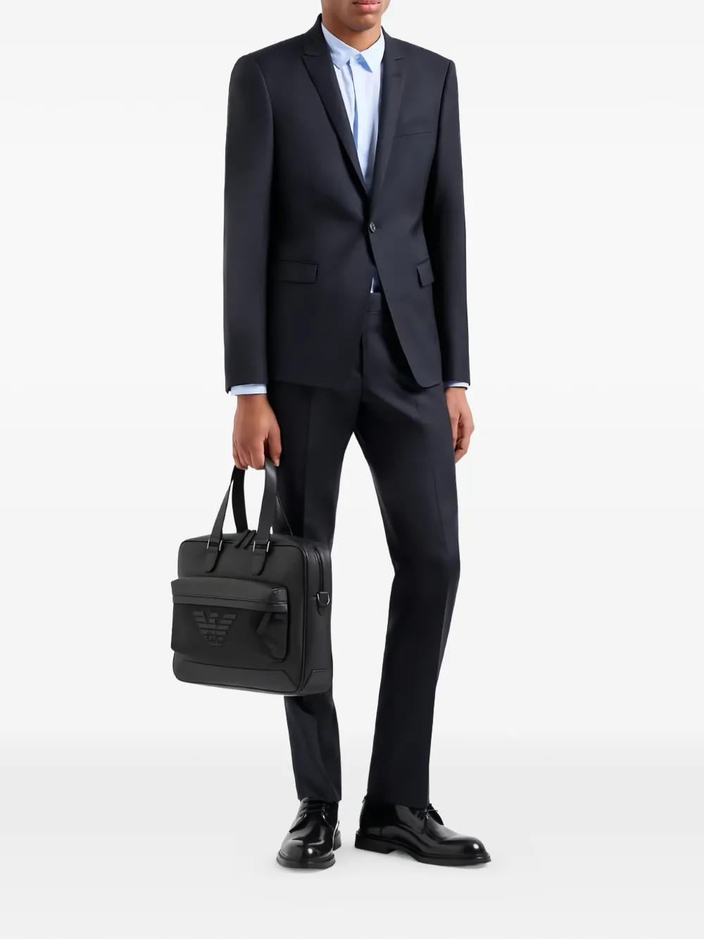 Emporio Armani Blazer met enkele rij knopen Blauw