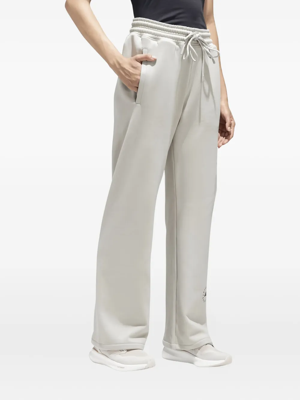 Adidas By Stella Mccartney Drawstring Trousers In Gray