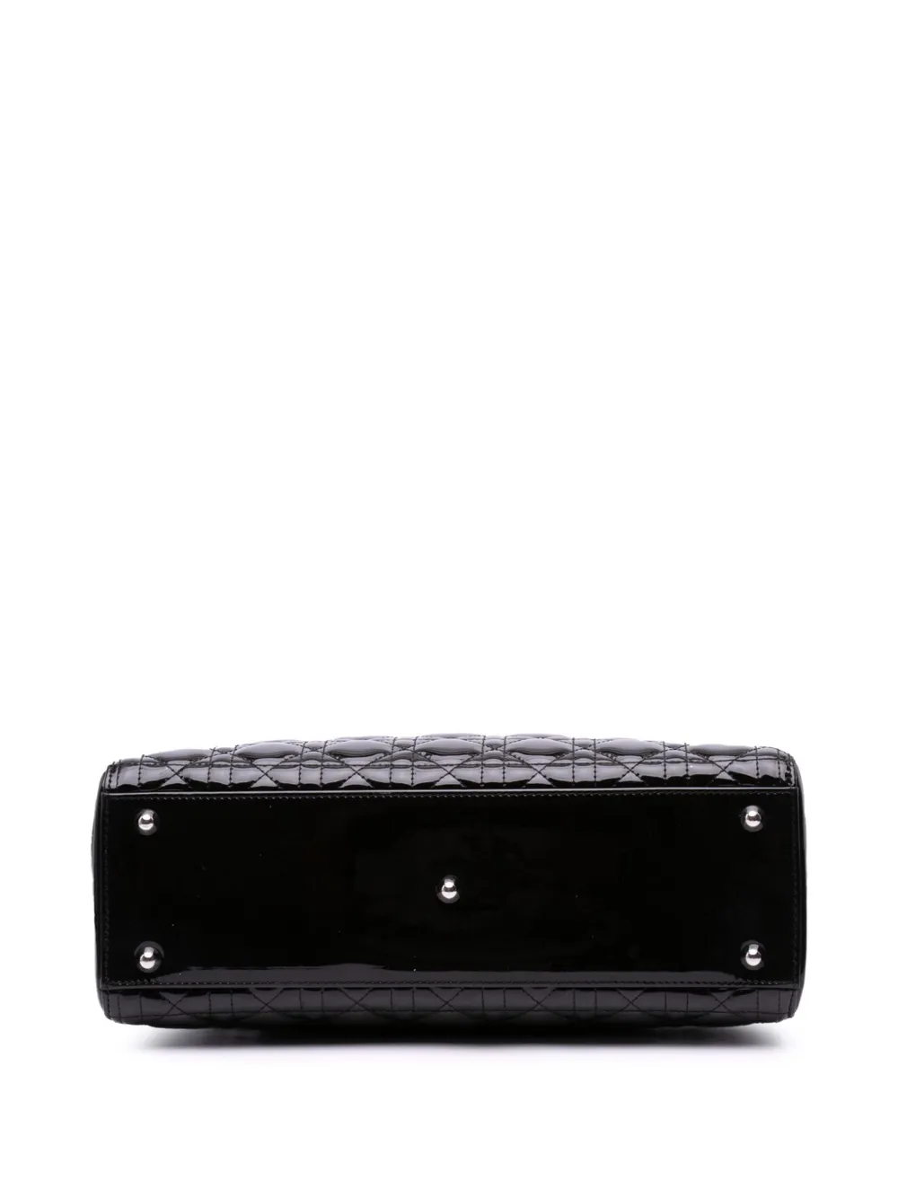 Pre-owned Dior 2011 Large Patent Cannage Lady Satchel