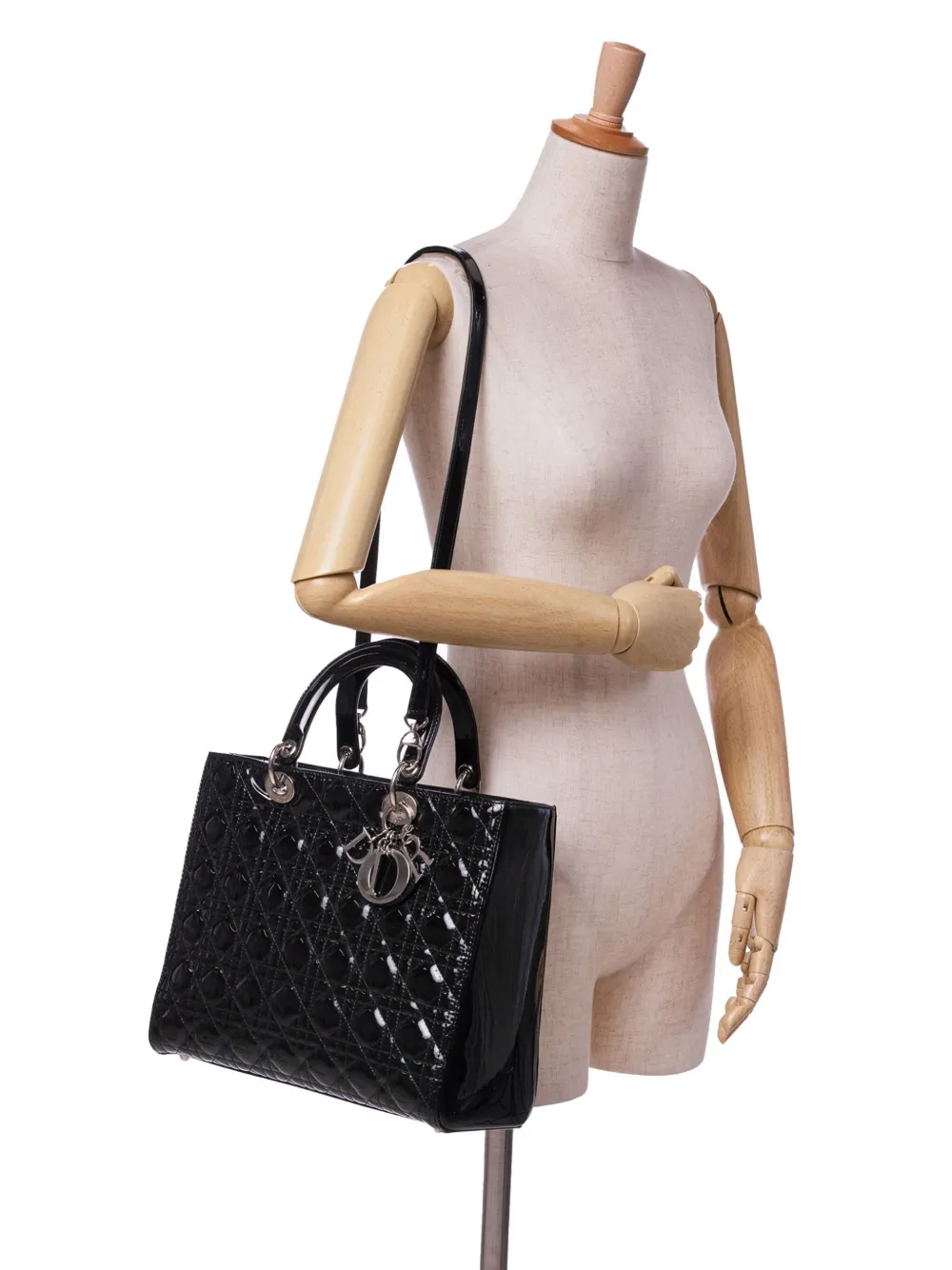 Christian Dior Pre-Owned 2011 Large Patent Cannage Lady Dior satchel | Pre-Owned | Image 2