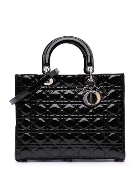 Christian Dior Pre-Owned 2011 Large Patent Cannage Lady Dior satchel