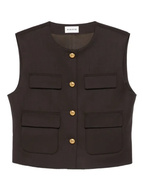 P.A.R.O.S.H. pocket-detail buttoned gilet