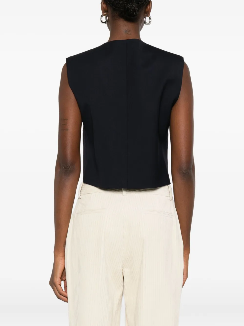 P.A.R.O.S.H. Gilet met zakken en knopen Blauw