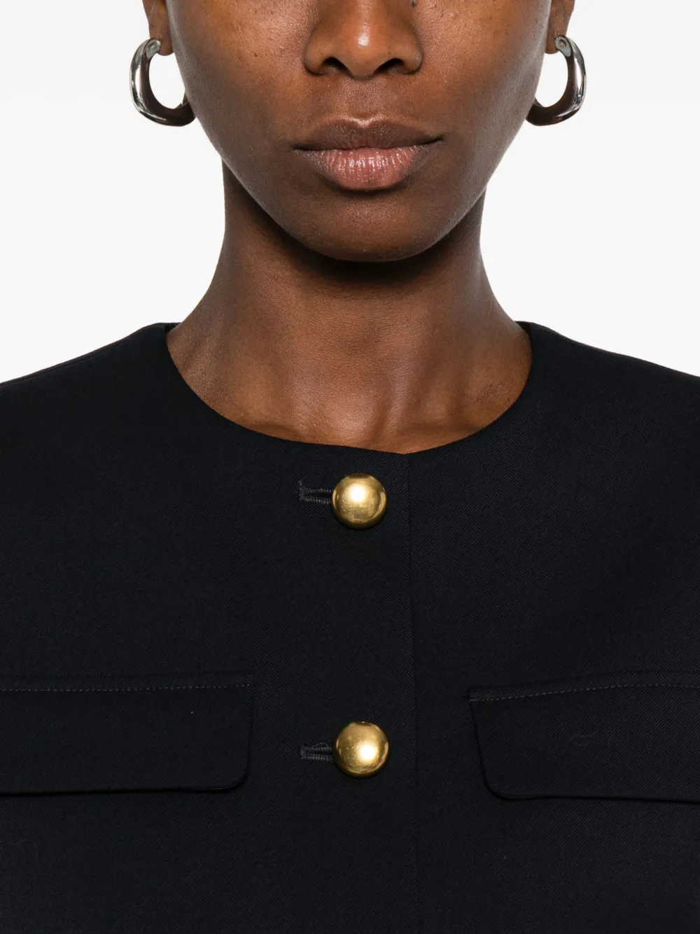 P.A.R.O.S.H. Gilet met zakken en knopen Blauw