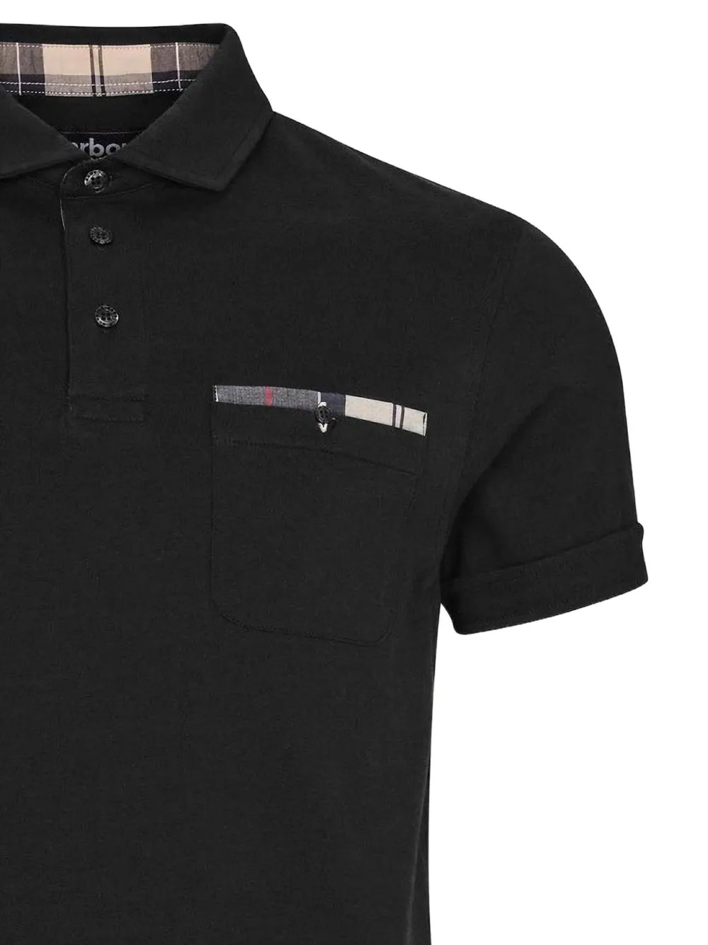 Barbour Poloshirt met borstzak Zwart