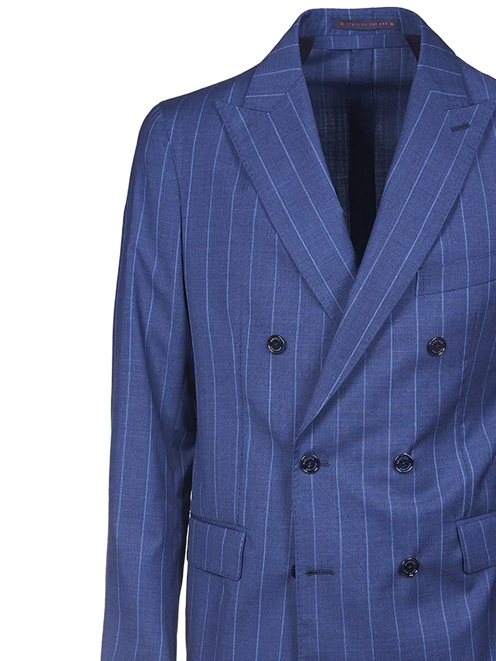 Bagnoli Sartoria Napoli pinstripe double-breasted suit Blauw