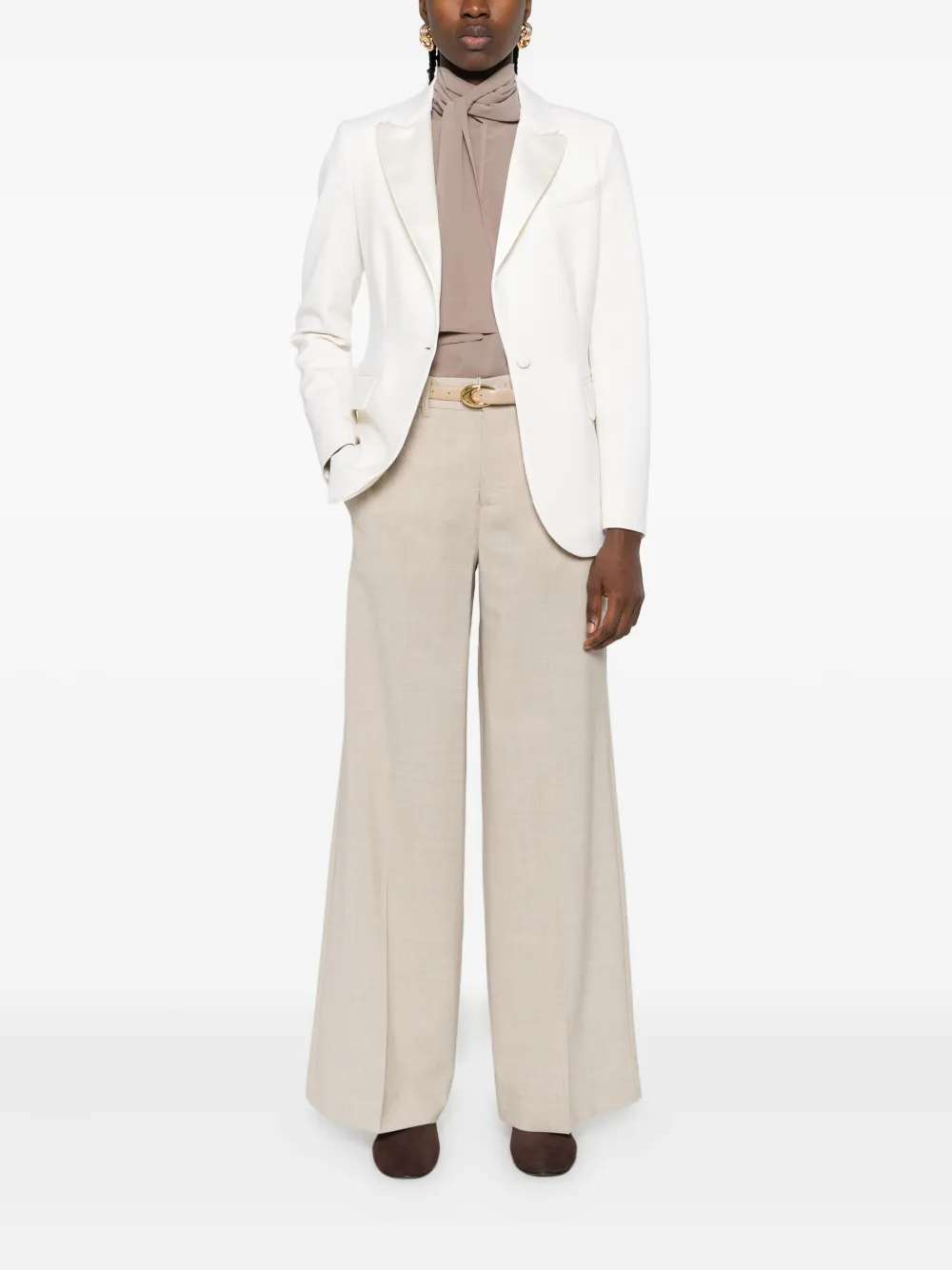 P.A.R.O.S.H. Blazer met enkele rij knopen Beige