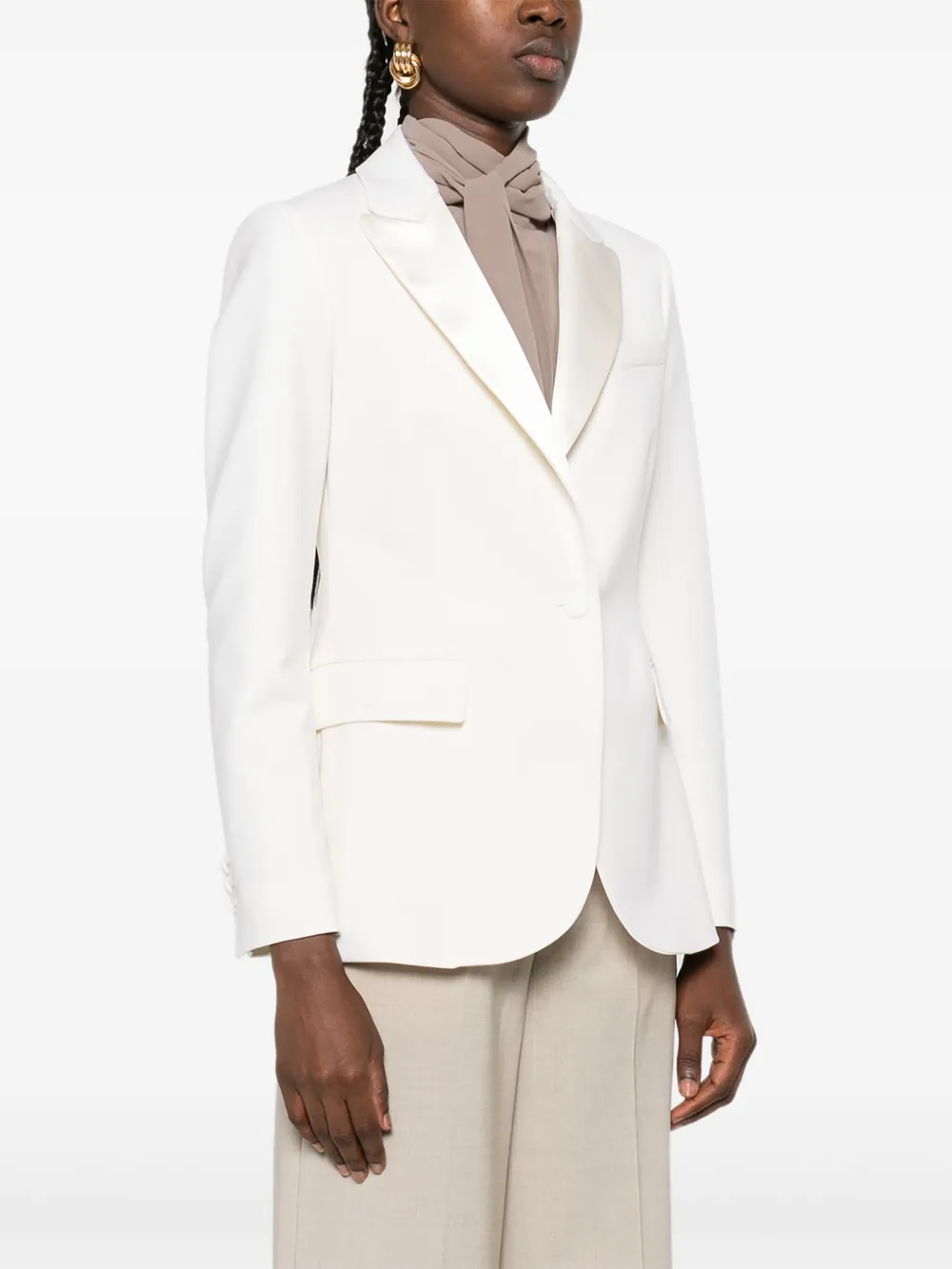 P.A.R.O.S.H. Blazer met enkele rij knopen Beige