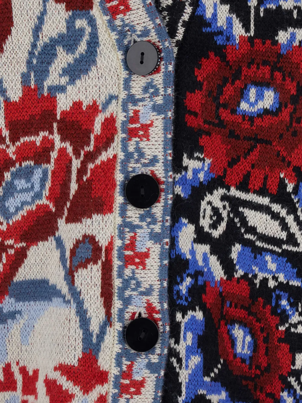 FARM Rio Mixed Valentina vest met bloemen en knopen Zwart