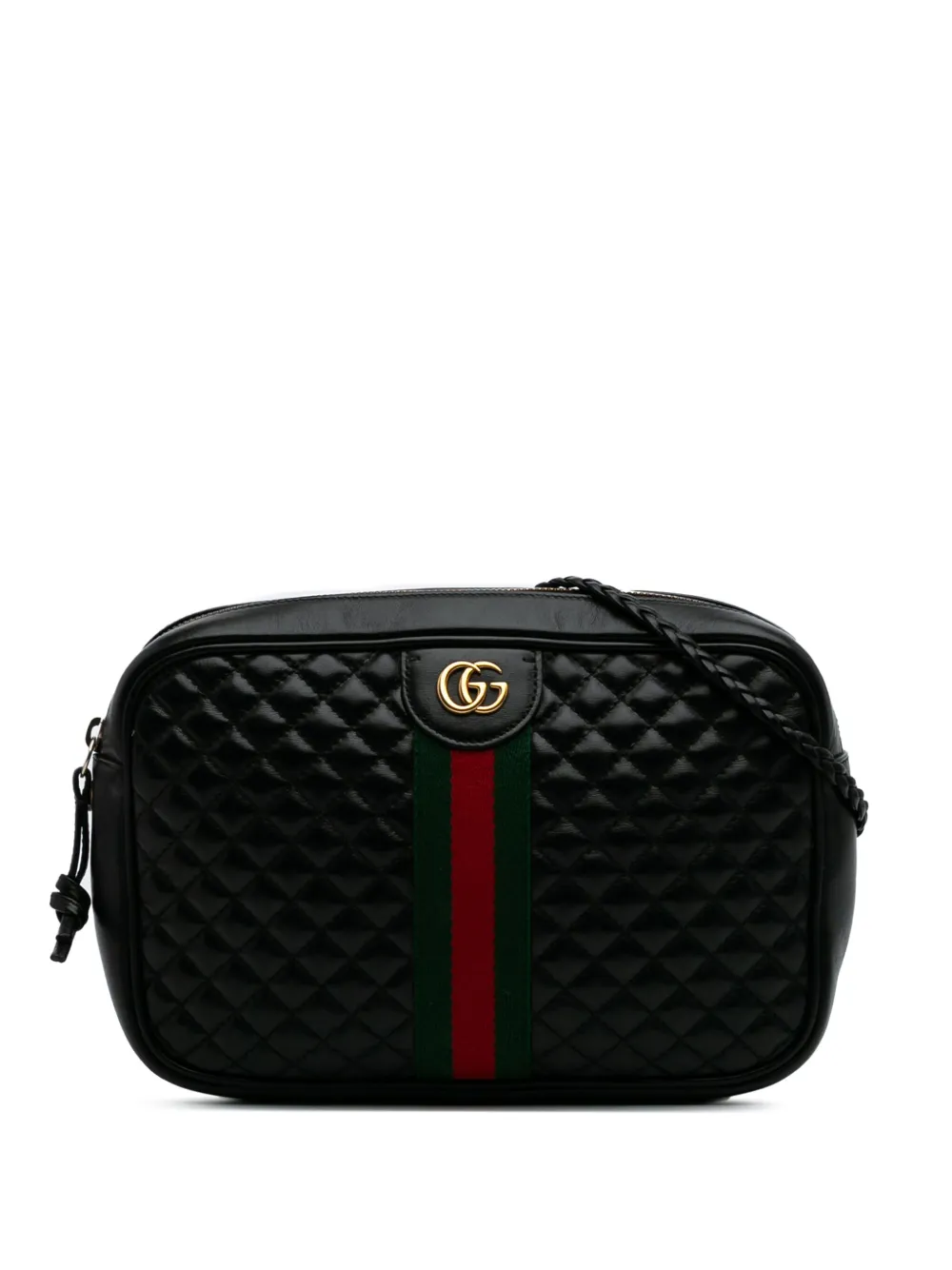 2016-2024 Small Quilted Leather Web Trapuntata crossbody bag