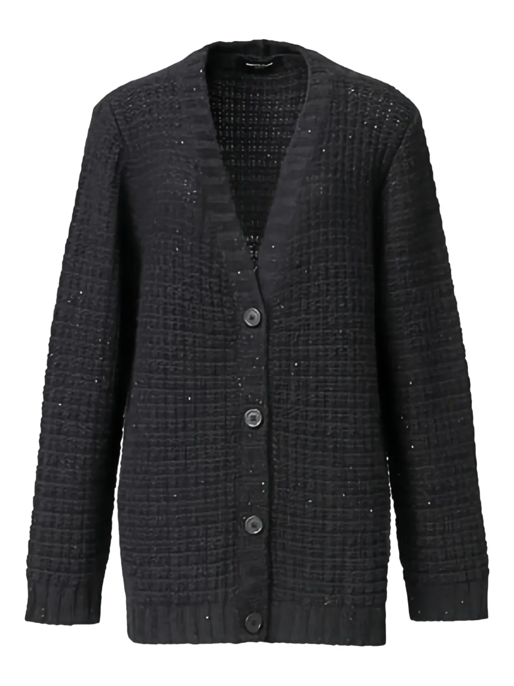 Fabiana Filippi sequin-embellished waffle-knit cardigan | Grey | Image 1