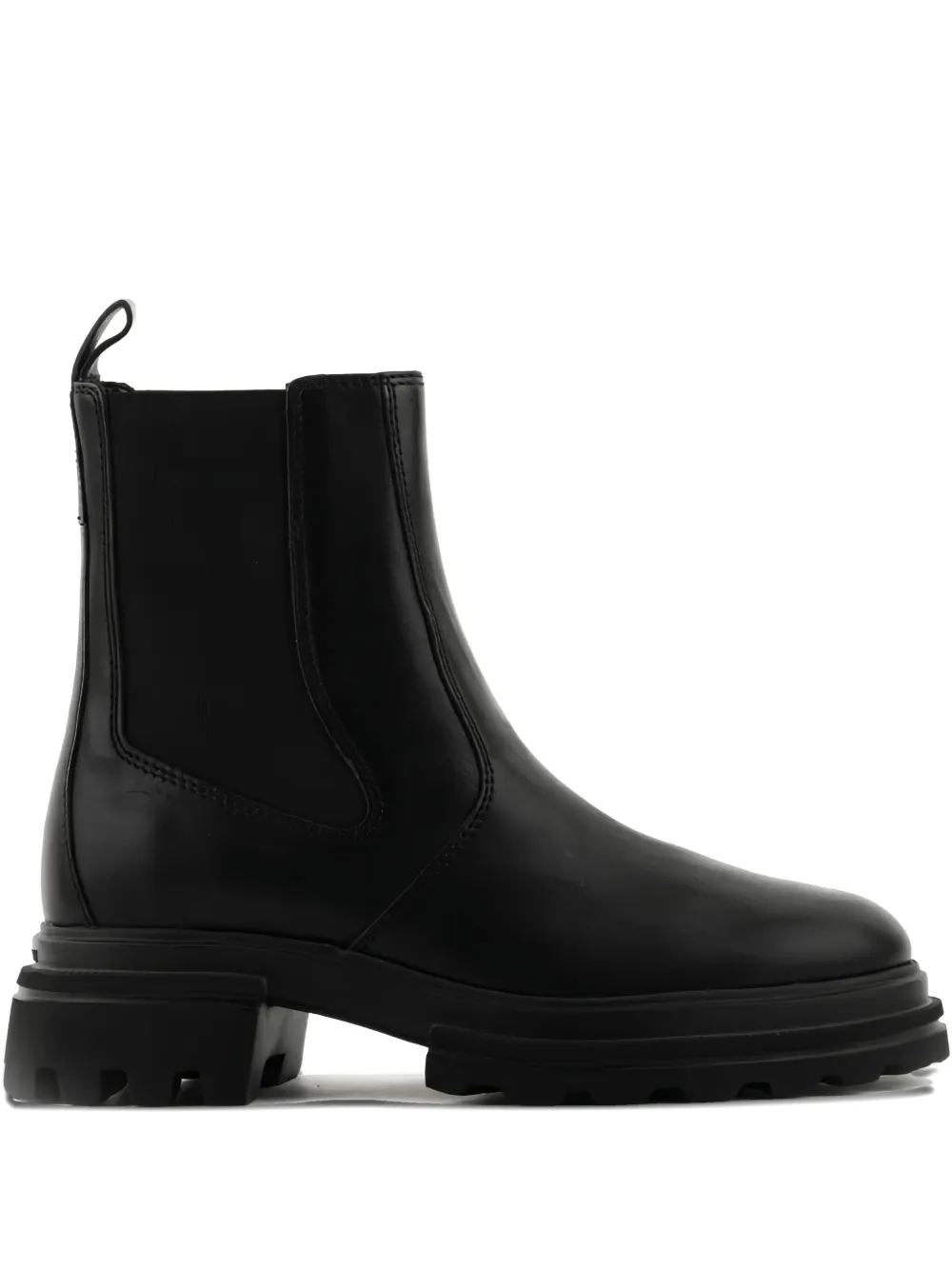 Hogan leather Chelsea boots Black