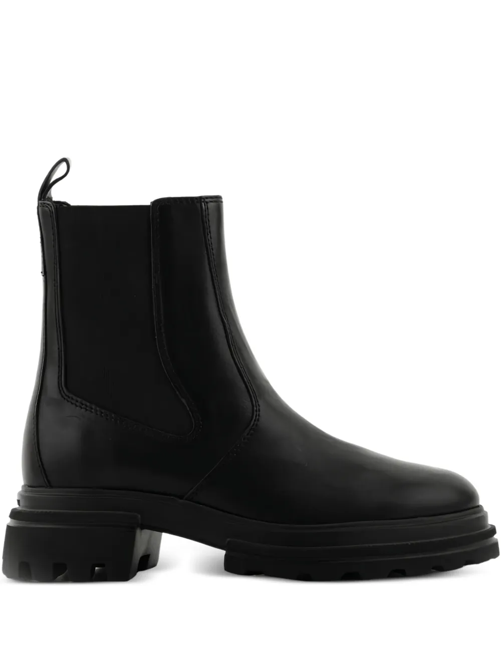 Hogan leather Chelsea boots Black