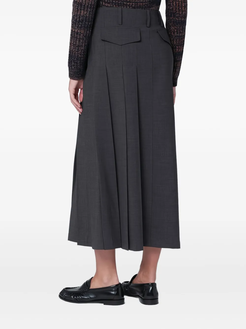 P.a.r.o.s.h . Grey Wool Wrap Skirt In Gray