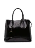 Prada Pre-Owned 2010-2024 Medium Saffiano Vernice Double satchel - Black