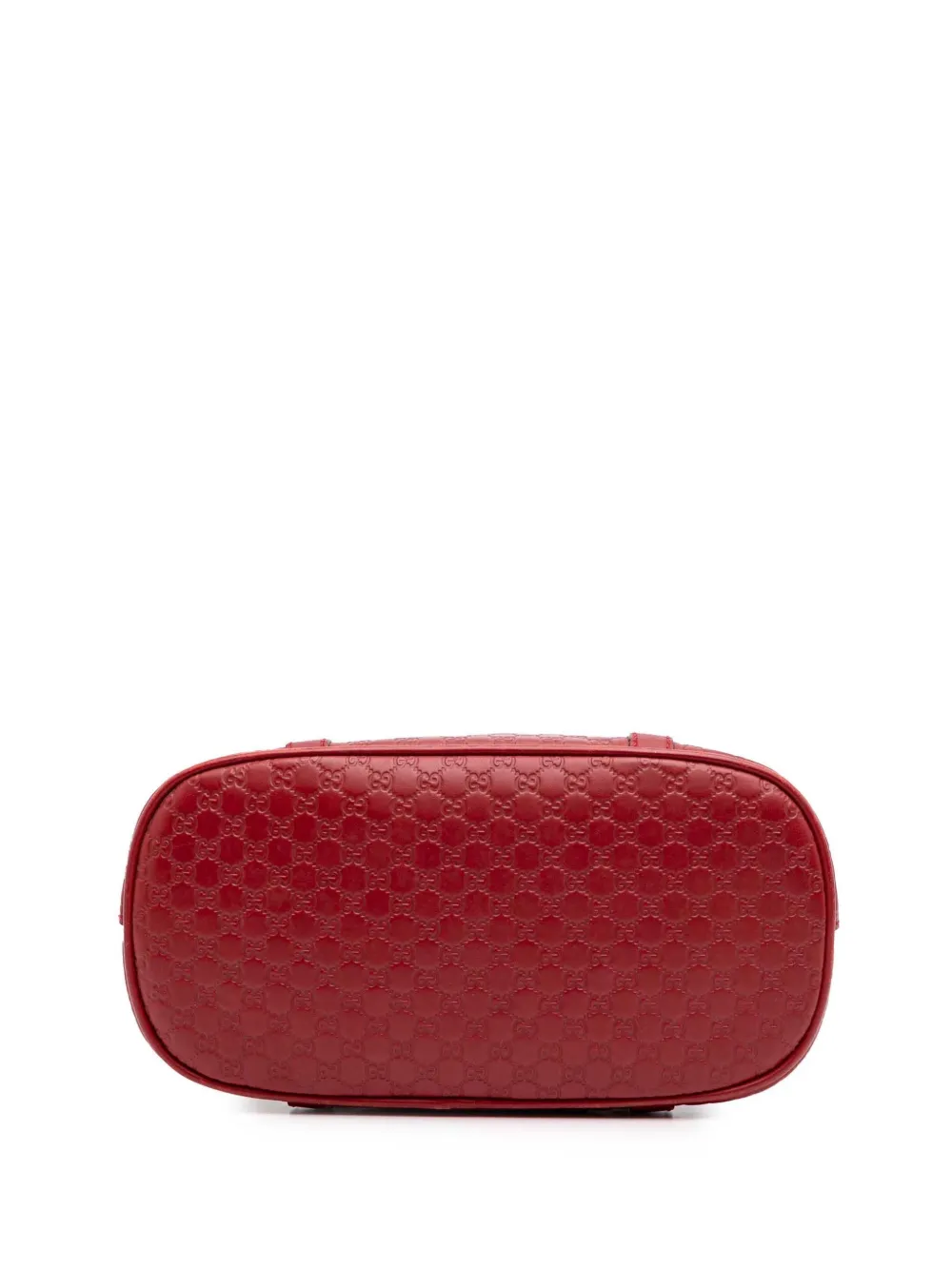 Pre-owned Gucci 2016-2024 Mini Microssima Dome Satchel In Red