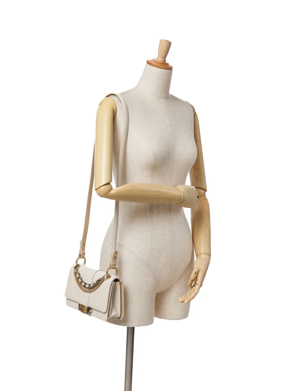 CHANEL Pre-Owned 2018-2019 CC Stitched Calfskin Chain Flap satchel | Pre-Owned | Image 2
