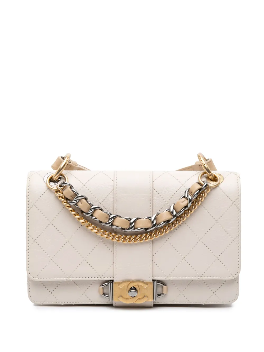 CHANEL Pre-Owned 2018-2019 CC Stitched Calfskin Chain Flap satchel - CHANEL Pre-Owned 2018-2019 CC Stitched Calfskin Chain Flap satchel -