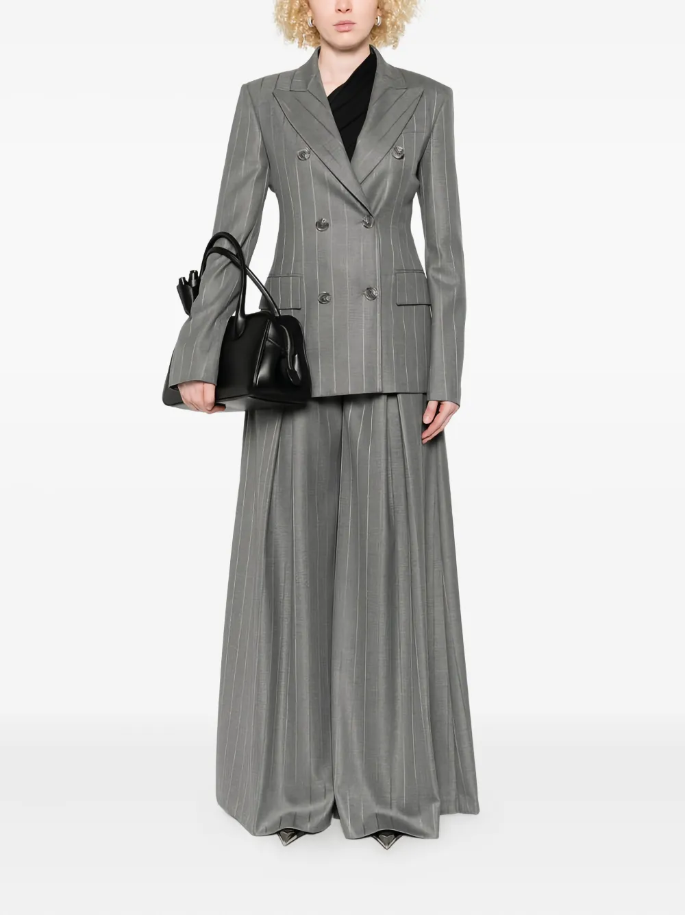 THE ANDAMANE pinstripe-pleated trousers - Grijs