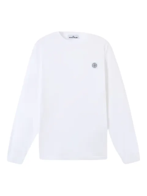 Stone Island logo-patch long-sleeve T-shirt