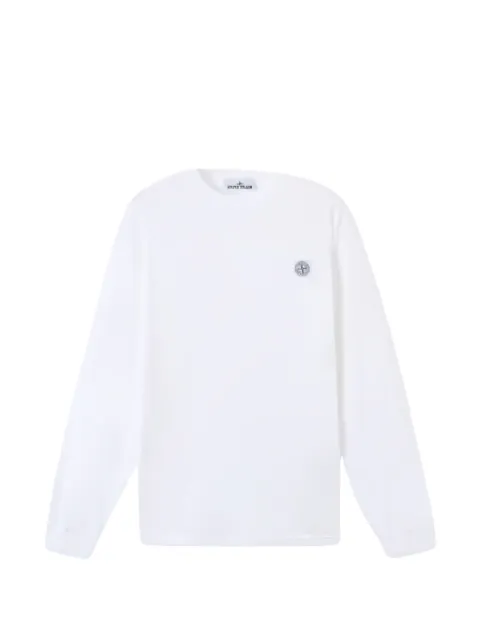Stone Island logo-patch long-sleeve T-shirt