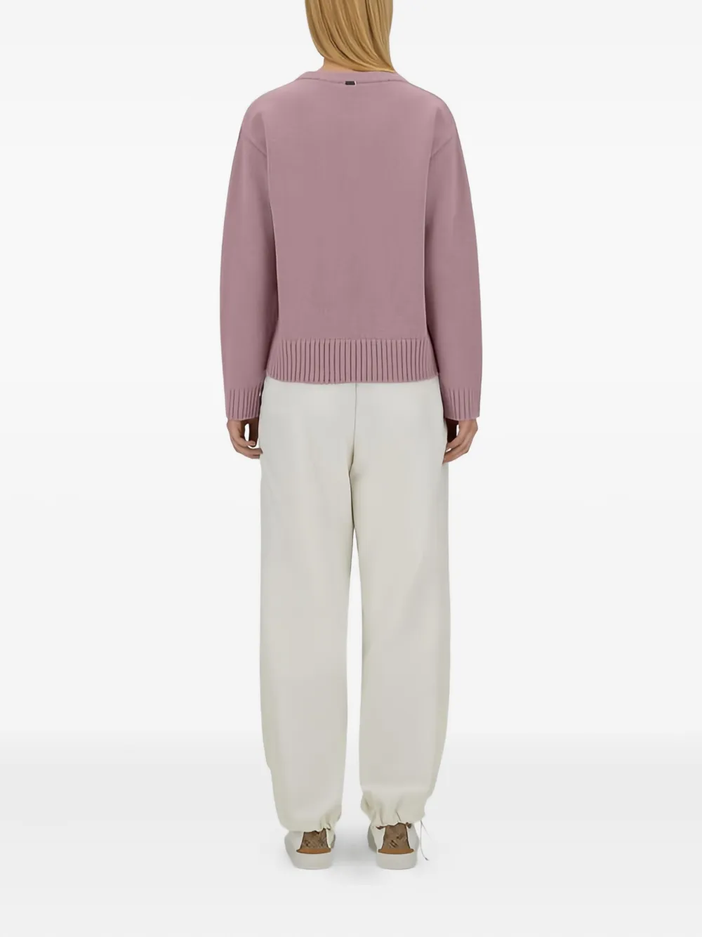 Herno Wollen trui met ronde hals Paars