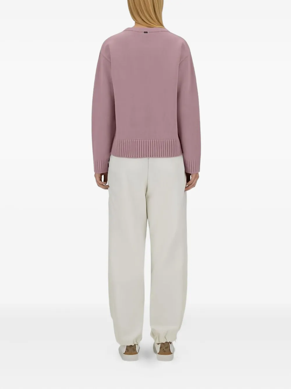 Herno Wollen trui met ronde hals Paars