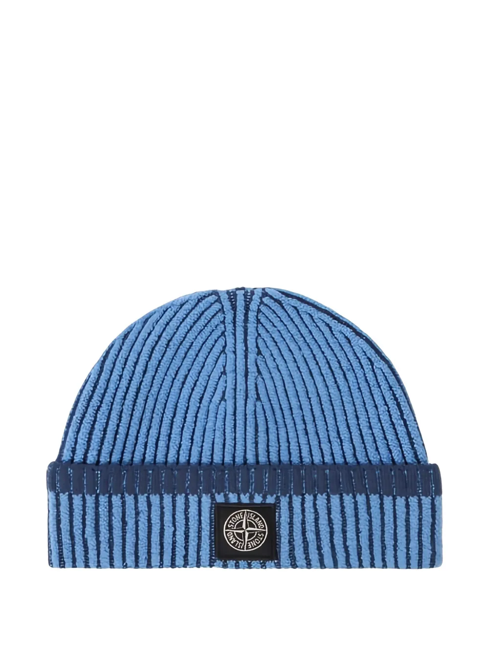 Stone Island logo-detail beanie hat | Blue | Image 1