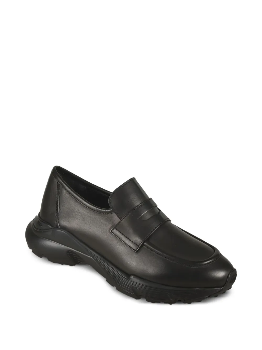 Tod's Sporty leren loafers met penny bandje Zwart