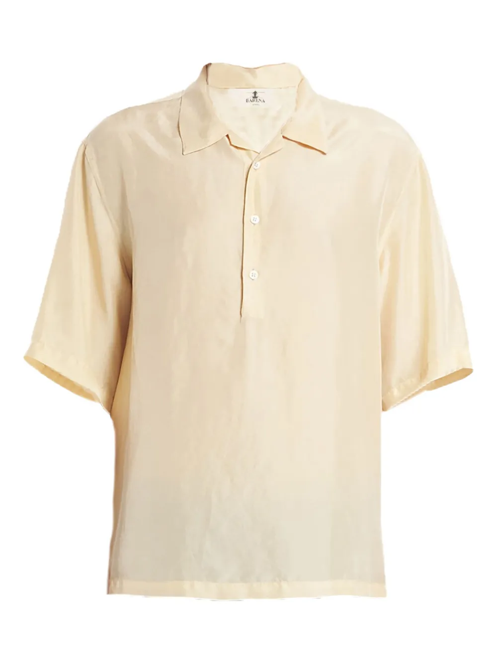 Barena Zijden poloshirt Geel