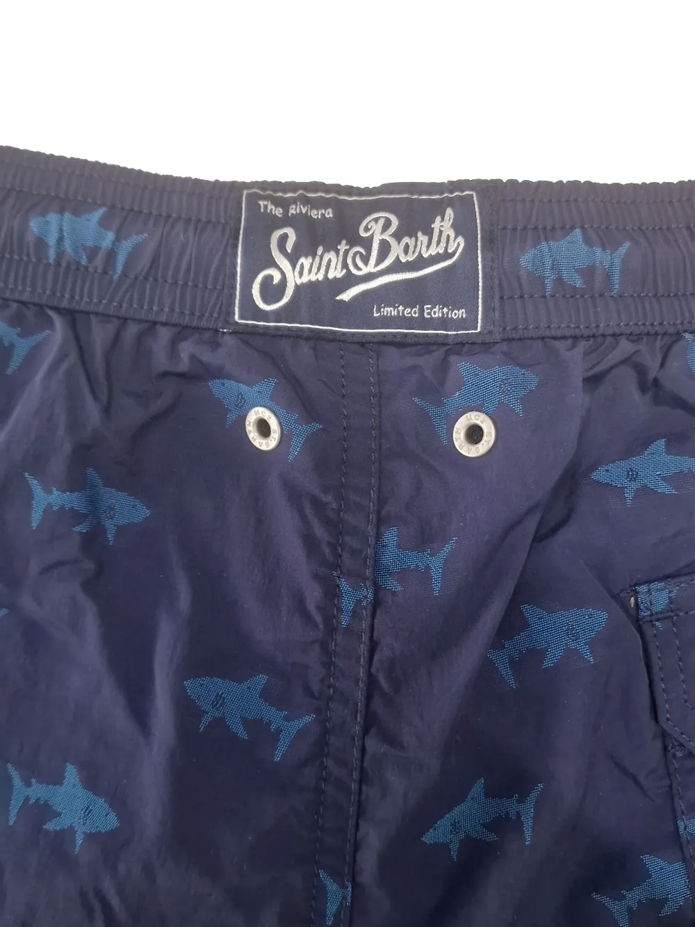 MC2 Saint Barth Zwembroek met haaienprint Blauw