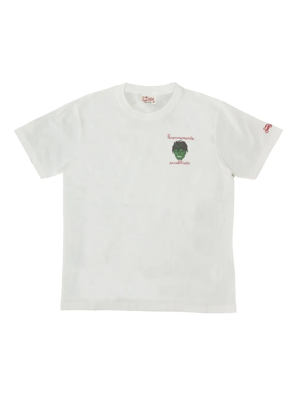 MC2 Saint Barth T-shirt met geborduurde cactus Wit