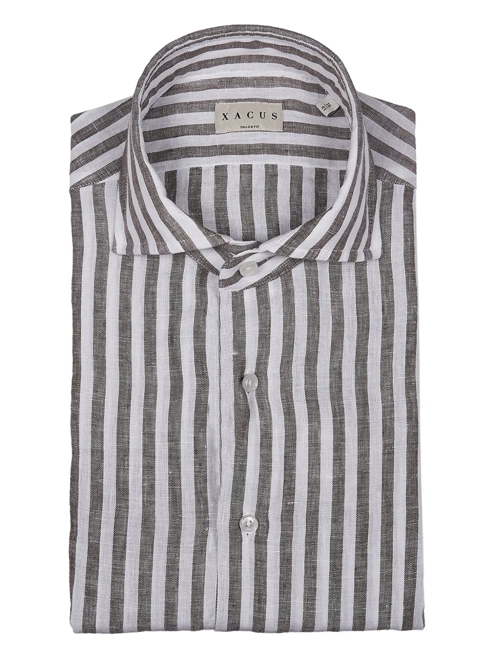 Xacus striped linen shirt - Grau